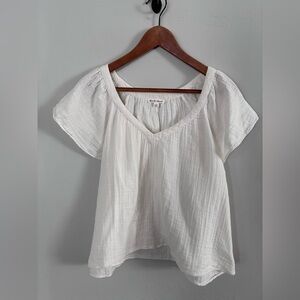 Derek Heart Ivory Cotton Boho Cottagecore Blouse Sz X Large